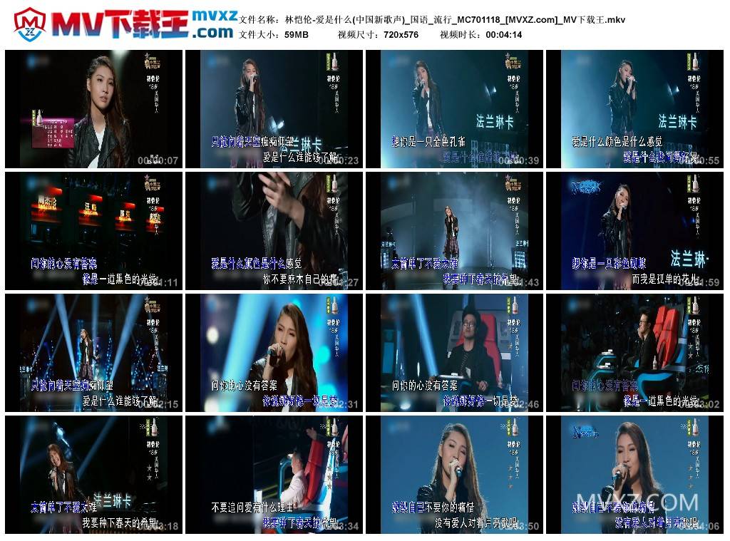 林恺伦-爱是什么(中国新歌声)_国语_流行_MC701118